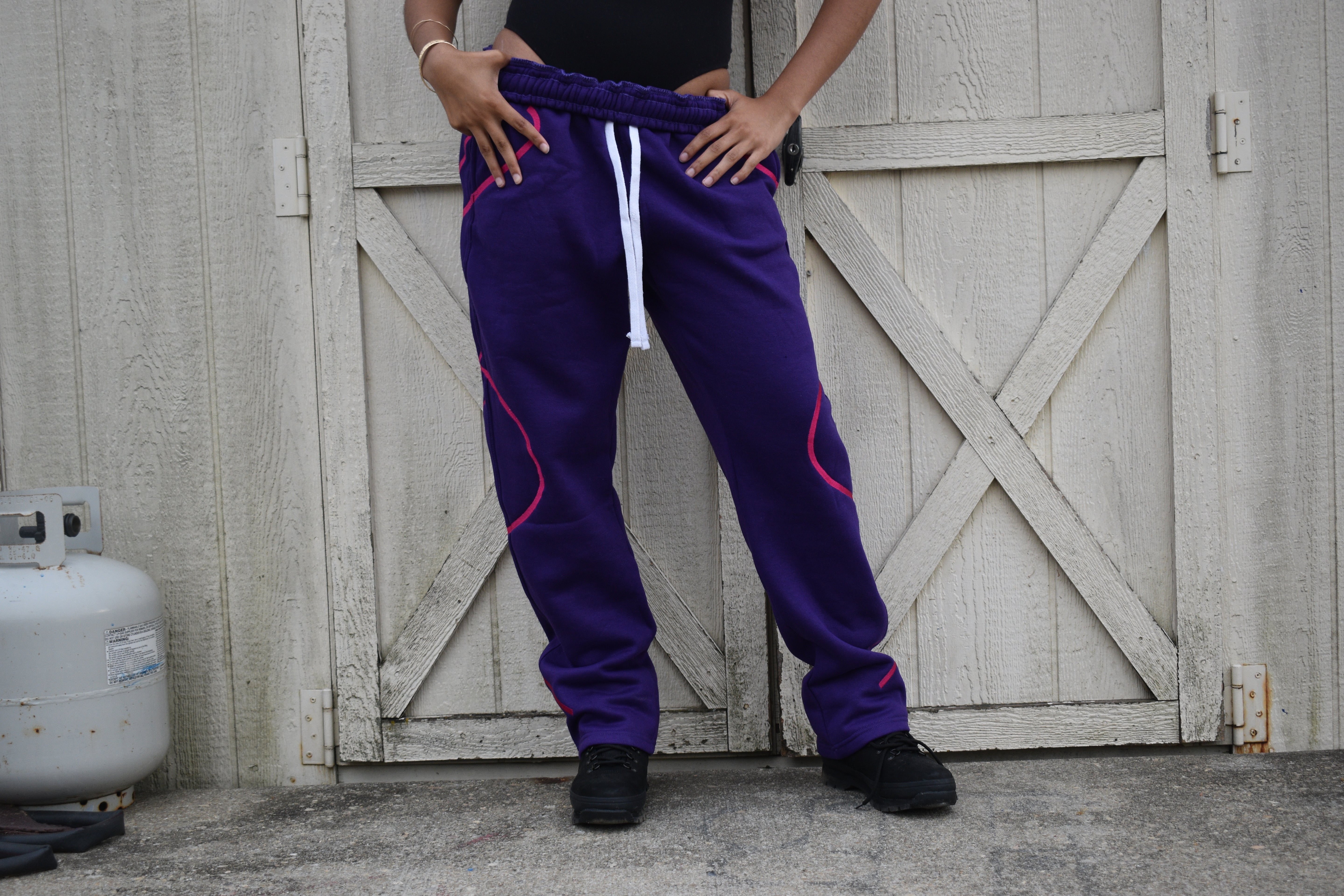 Jboyblue Baggy Sweatpants-Puple/pink