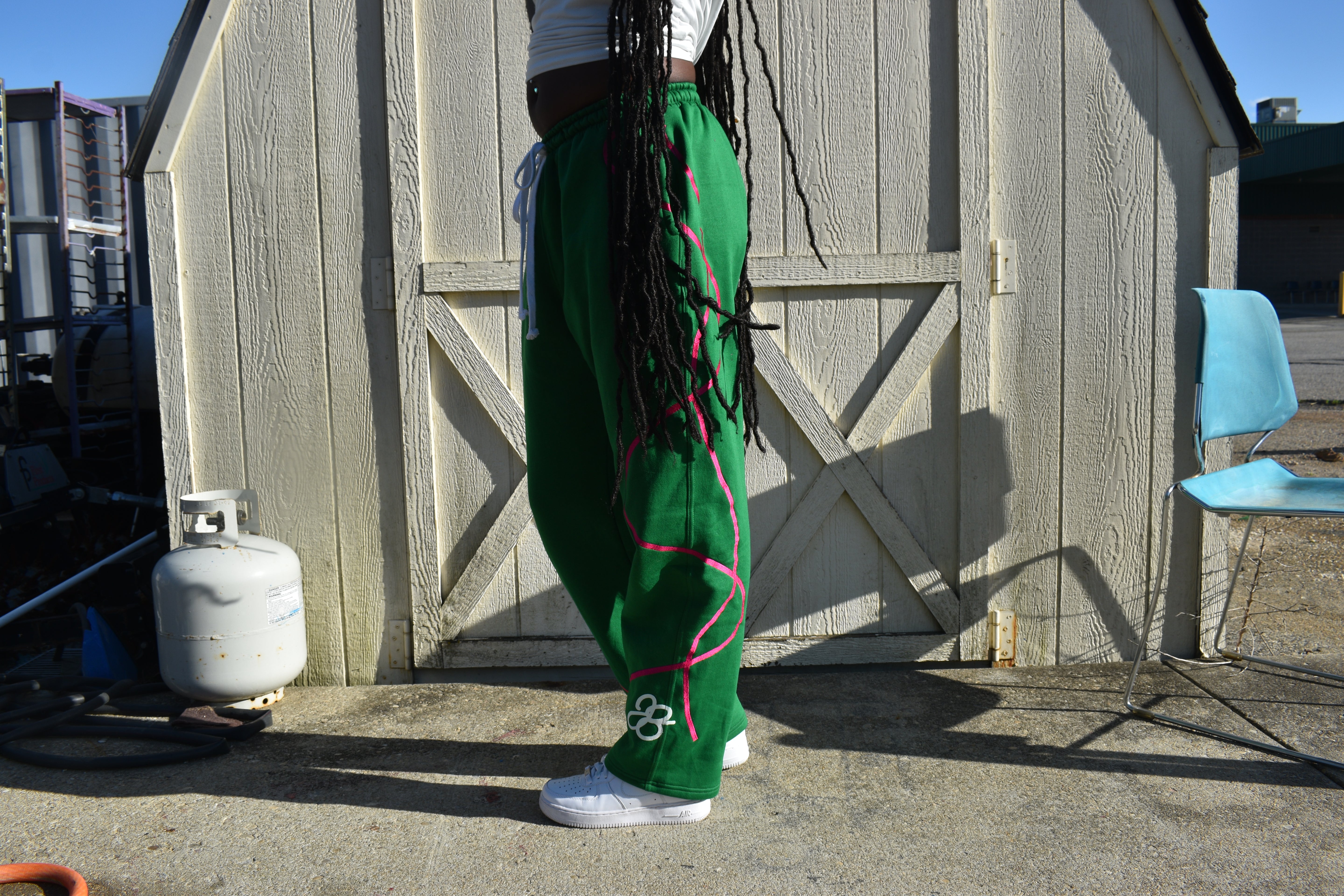 Jboyblue Baggy Sweatpants-Greenpink