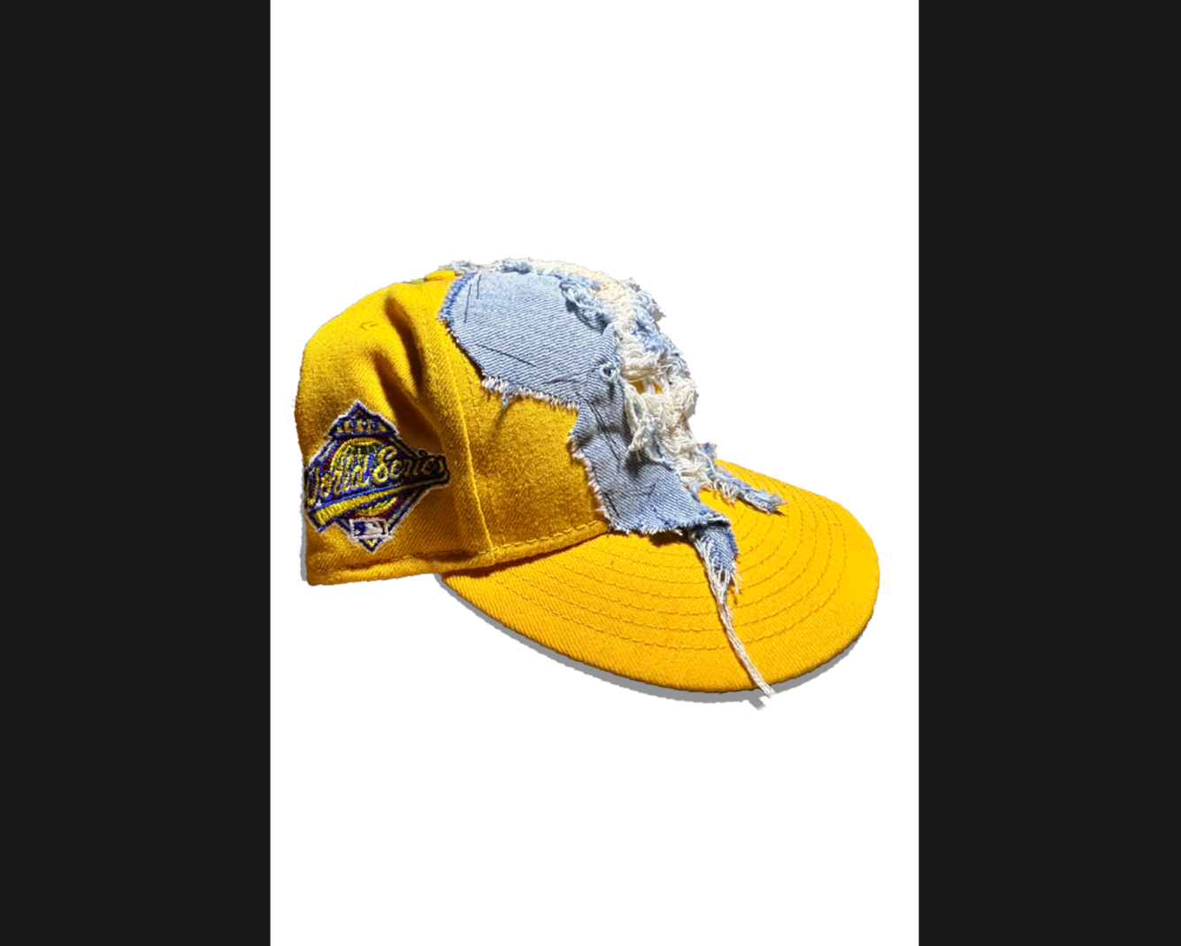 Yankee denim fitted hat-yellow