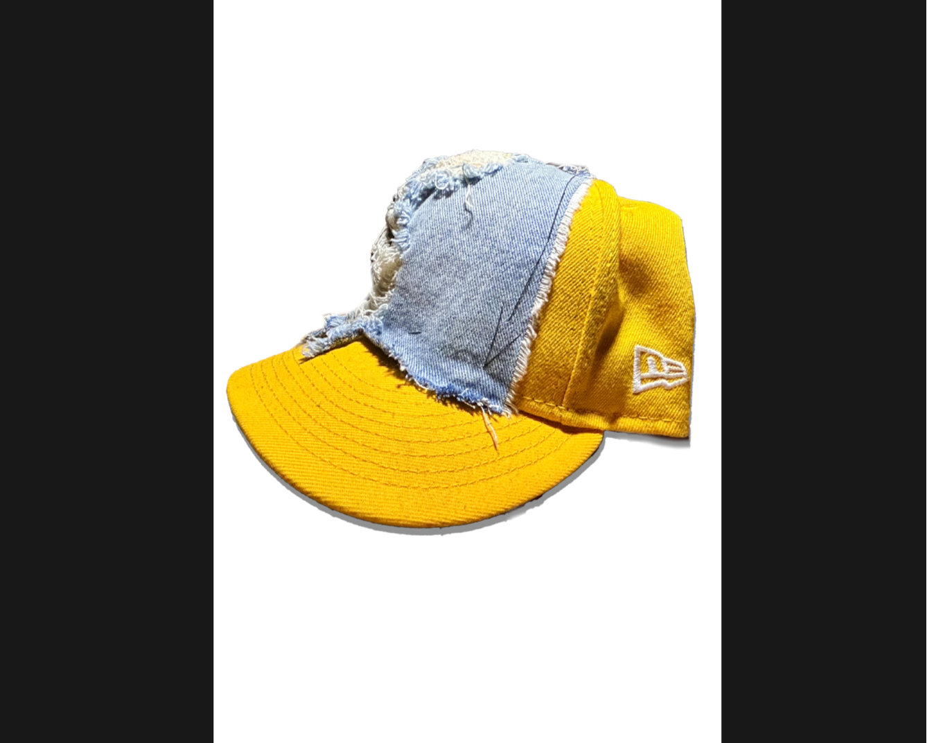 Yankee denim fitted hat-yellow