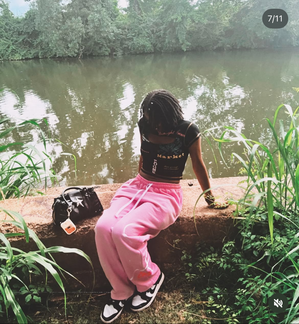 @versace_kat in our double pink JB Baggy Sweatpants