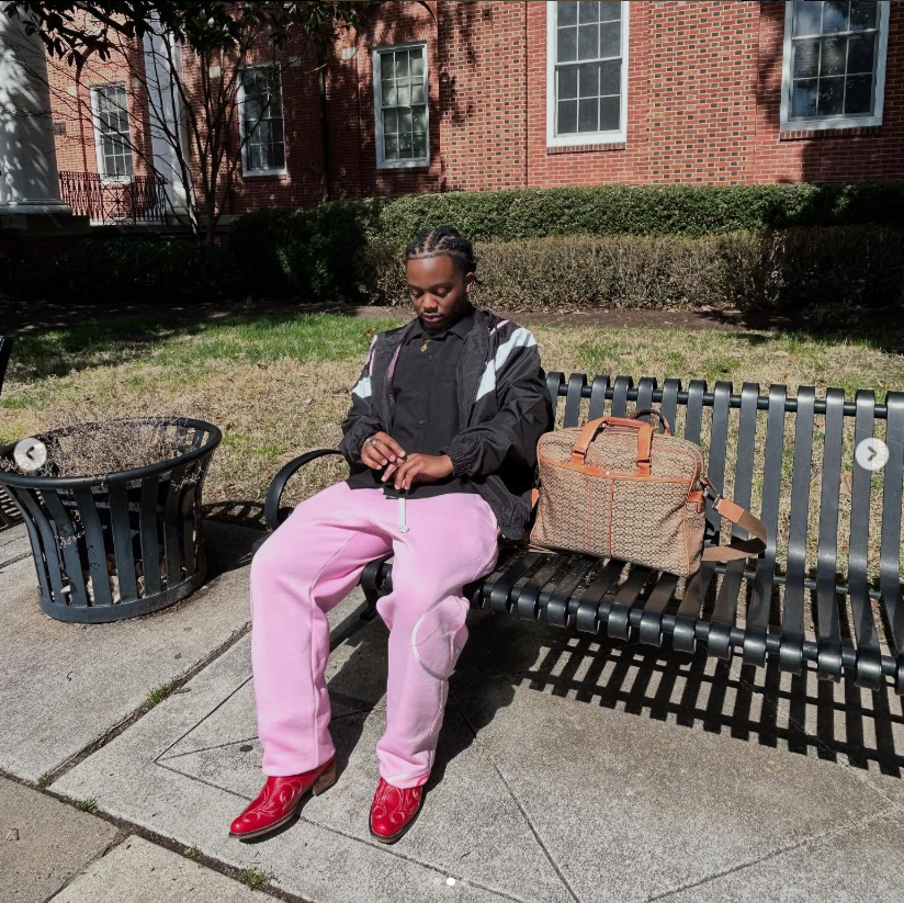 @j.engram_ in our double pink JB Baggy sweatpants